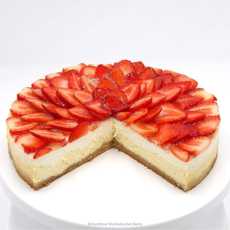 NY Cheesecake frische Erdbeeren glutenfrei - Konditorei Wunderkuchen e.K.