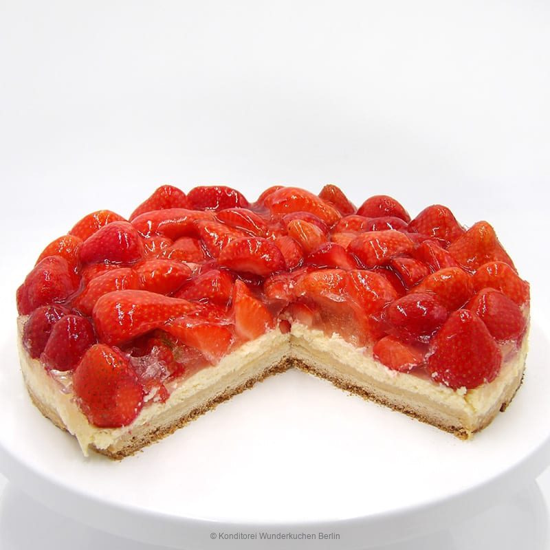 Tarte Sour Cream frische Erdbeeren glutenfrei - Konditorei Wunderkuchen e.K.