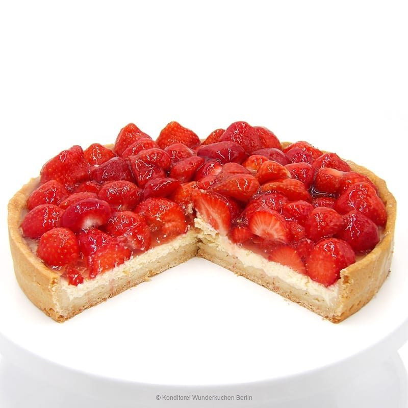 Tarte Sour Cream frische Erdbeeren - Konditorei Wunderkuchen e.K.