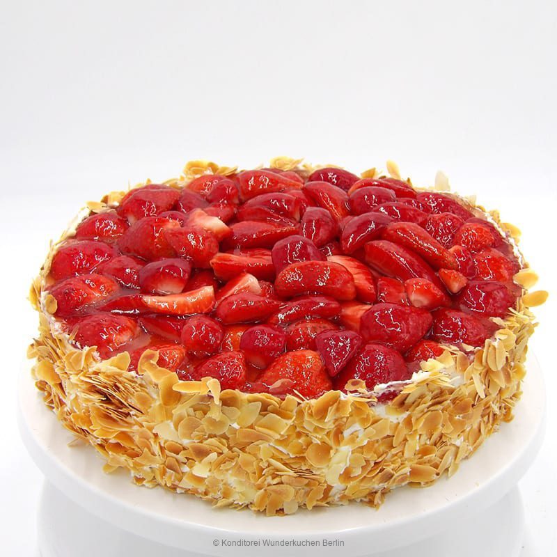 Obstkuchen frische Erdbeeren glutenfrei - Konditorei Wunderkuchen e.K.