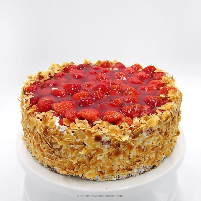 Obstkuchen frische Erdbeeren vegan - Konditorei Wunderkuchen e.K.
