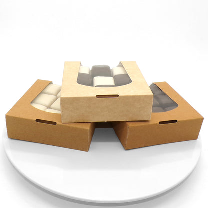 Feinste Dominosteine 9er Box Gemischte Dominosteine 9 Stk Drei Kartons - 5% Rabatt - Konditorei Wunderkuchen e.K.