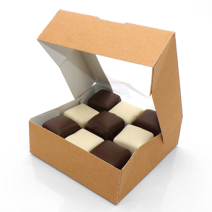 Feinste Dominosteine 9er Box Gemischte Dominosteine 9 Stk Ein Karton - Konditorei Wunderkuchen e.K.