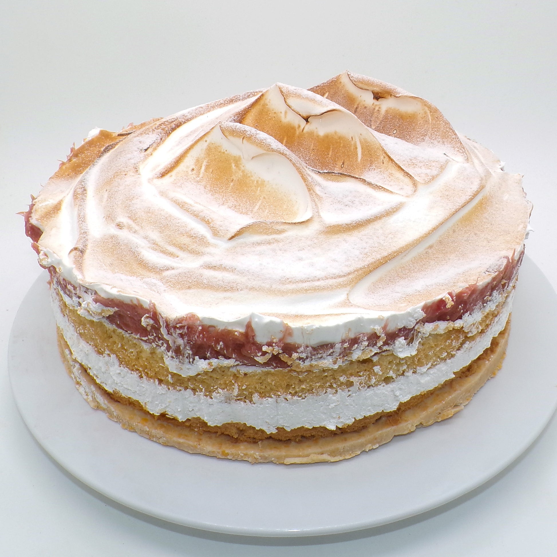 Baiserkuchen glutenfrei Rhabarber - Konditorei Wunderkuchen e.K.