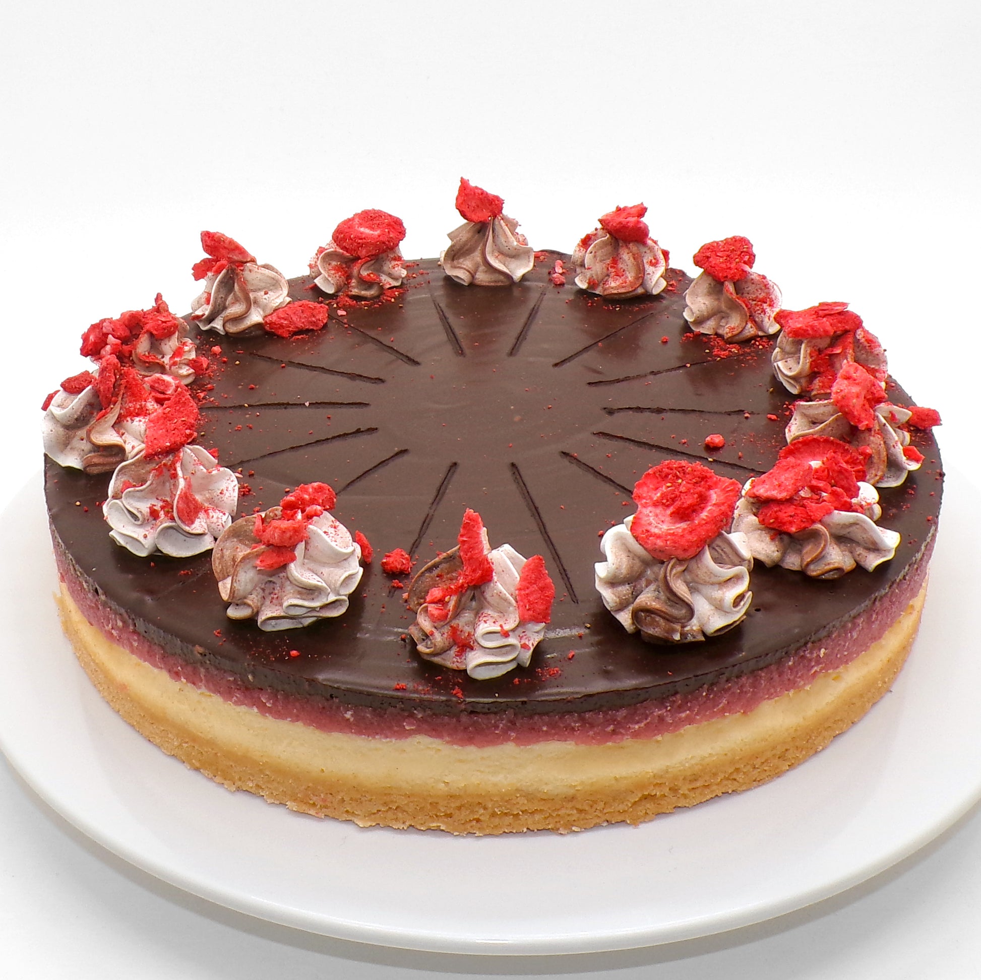 NY Cheesecakes Schoko Schoko Erdbeere Ø 26 cm - Konditorei Wunderkuchen e.K.