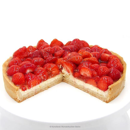 Tarte Sour Cream frische Erdbeeren - Konditorei Wunderkuchen e.K.