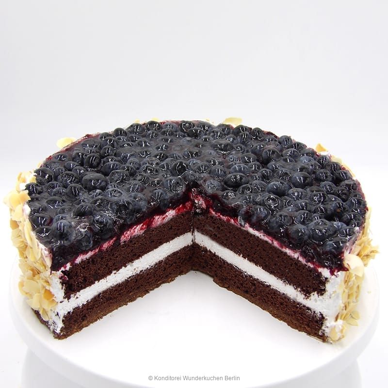 Obstkuchen frische Blaubeeren vegan - Konditorei Wunderkuchen e.K.