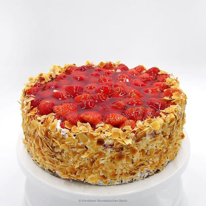 Obstkuchen frische Erdbeeren vegan - Konditorei Wunderkuchen e.K.