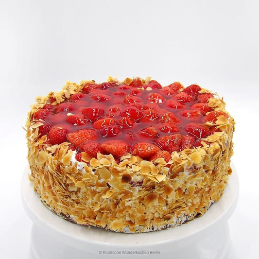 Obstkuchen frische Erdbeeren vegan - Konditorei Wunderkuchen e.K.